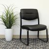 Officesource Merit Collection Armless Sled Base Guest Chair with Black Frame 314VBK